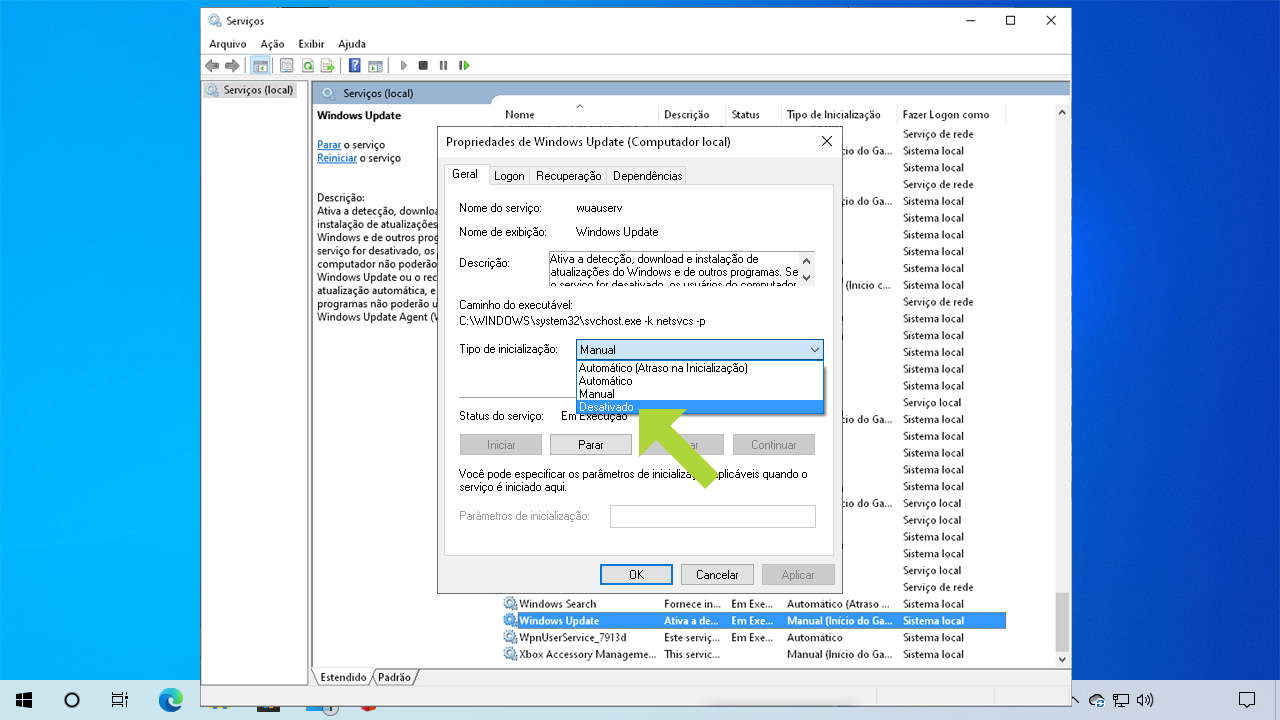 Windows Update erro 8007efe