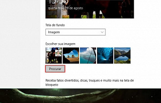 alterar imagem da tela de bloqueio Windows 10