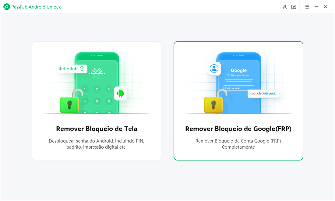 clique para remover a função de bloqueio do Google no PassFab Android Unlock