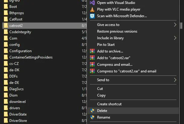 look-for-catroot2-folder