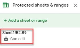protect sheet