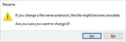 change file extension