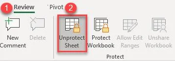 unprotect sheet