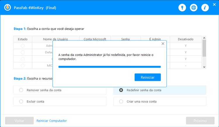 mudar senha do notebook