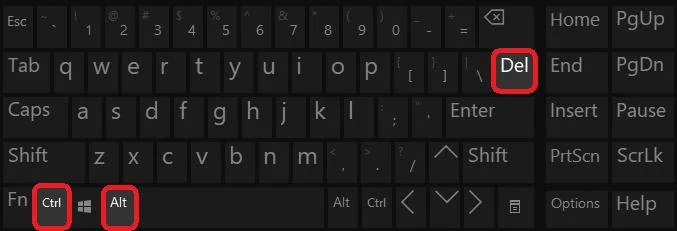 del,ctrl,alt