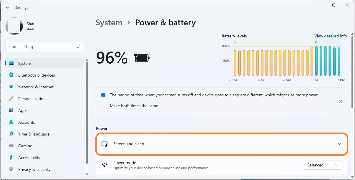 power and battery