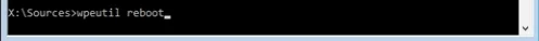 wpeutil reboot
