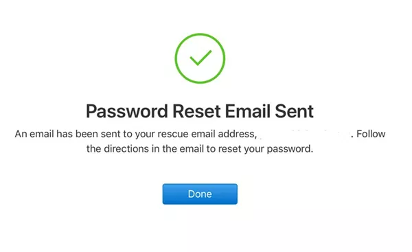 reset apple id with password reset email