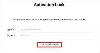tap unlock with passcode