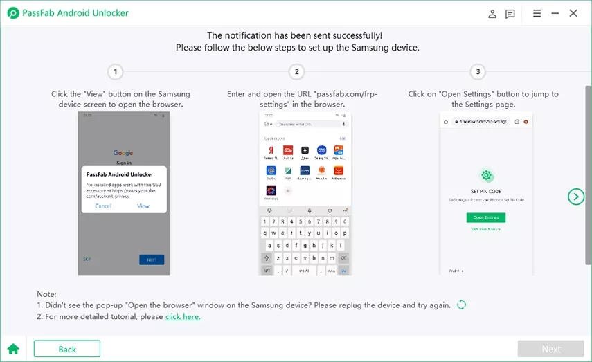 set up samsung device