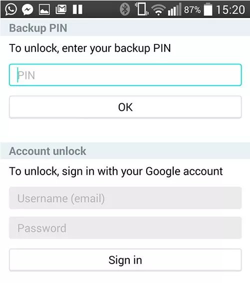 unlock with google account