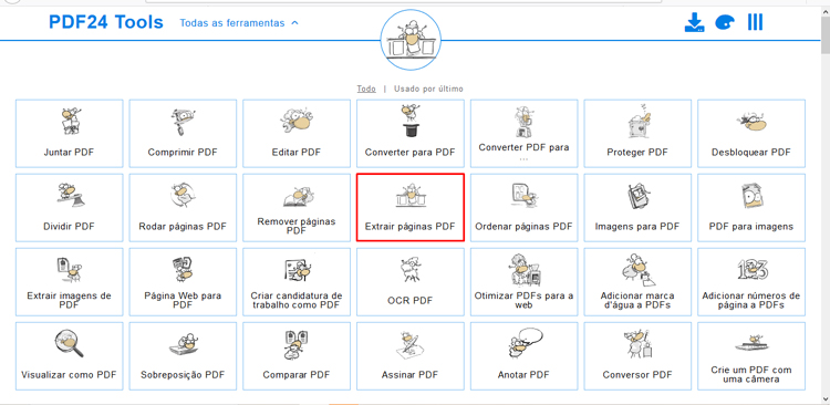extrair páginas pdf online gratis