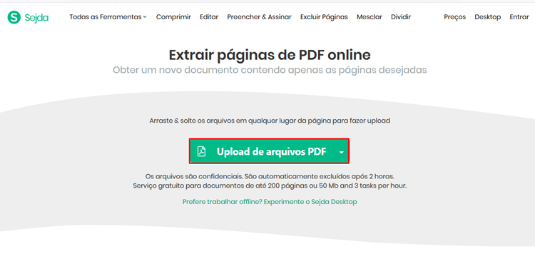 extrair páginas do pdf