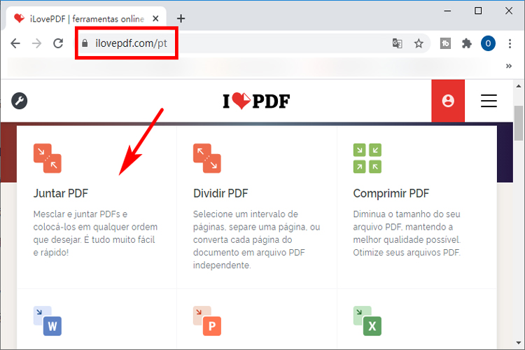 Como converter, separar ou unir PDF com o Acrobat Web