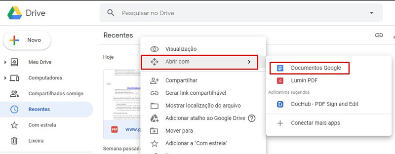 transformando pdf em word
