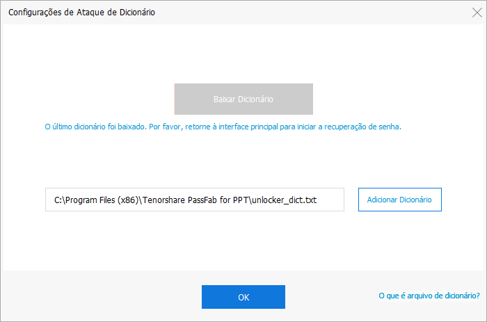 add customized dictionary in passfab for ppt