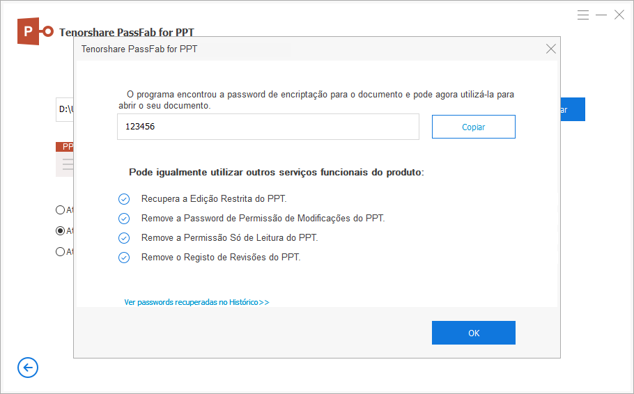 lost powerpoint file password found via passfab for ppt