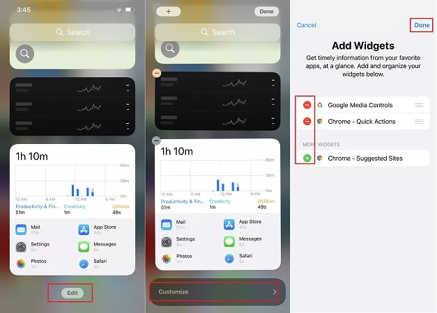 iphone widgets on lock screen - edit today view
