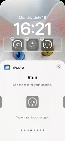 iphone add widget to lock screen