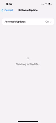 iOS update stuck -  reset network settings