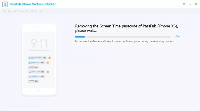 passfab iphone backup unlocker removing screen time passcode