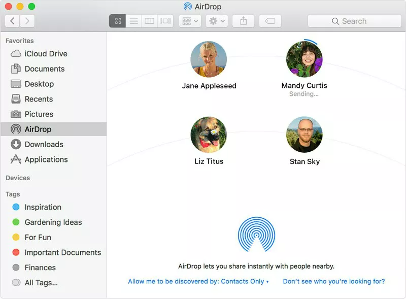 backup iphone via airdrop