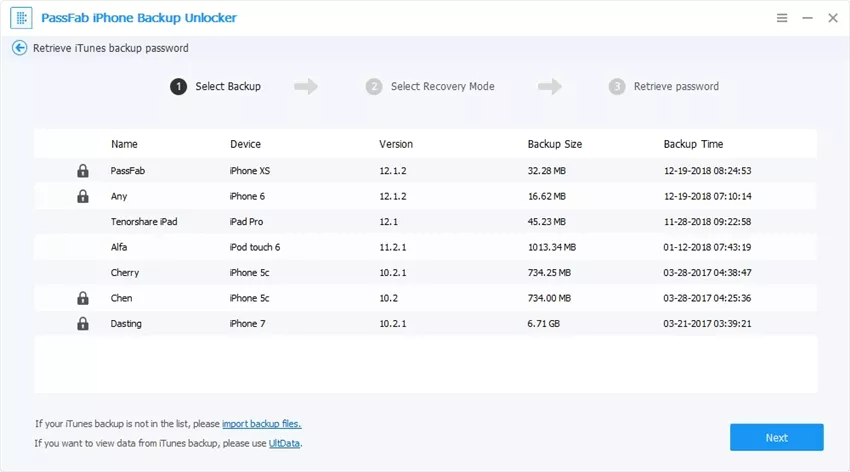 import backup file
