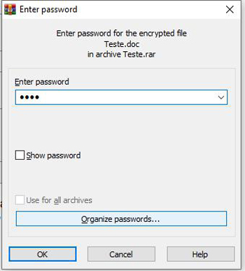 Enter known Password