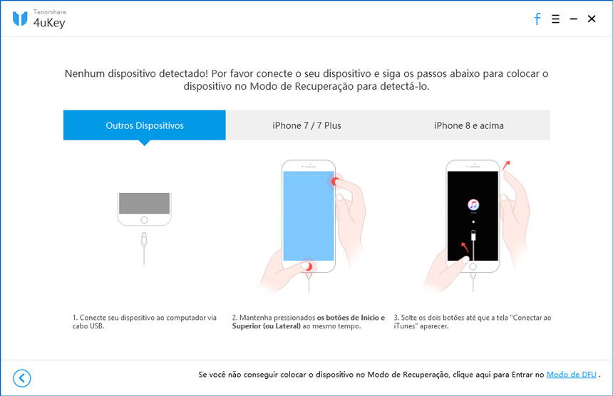 enter recovery mode in tenorshare 4ukey