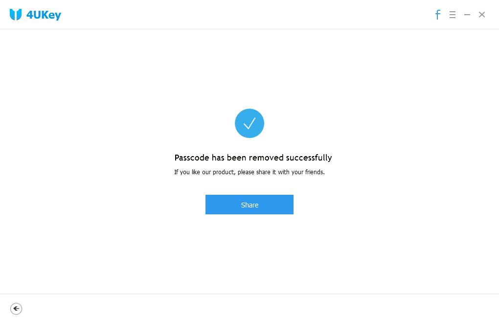 remover senha com sucesso no 4ukey