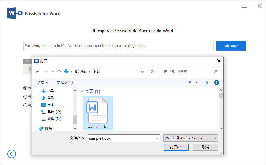 add encrypted word file passfab for word guide