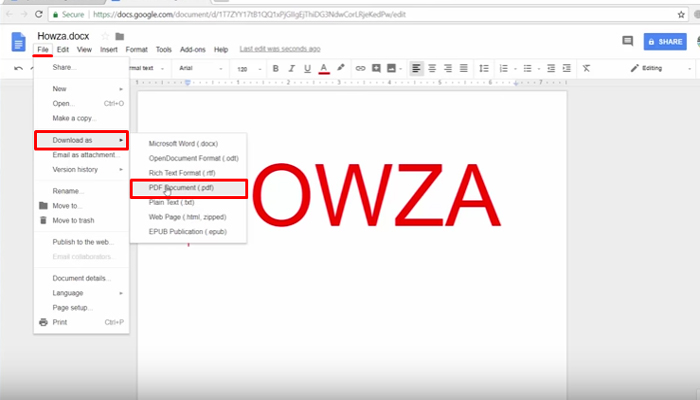 transformar arquivo word em pdf